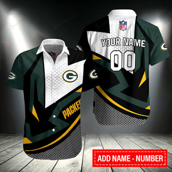 Green Bay Packers 2 (63) Personalized Hawaiian Button down shirt