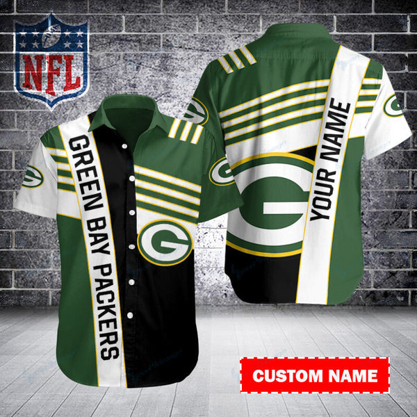 Green Bay Packers 2 (60) Personalized Hawaiian Button down shirt