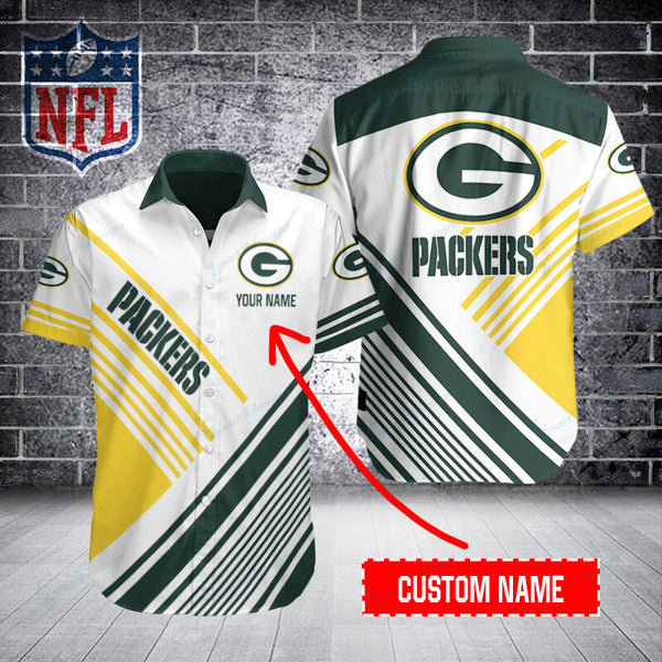 Green Bay Packers 2 (57) Personalized Hawaiian Button down shirt