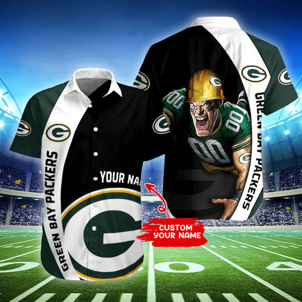 Green Bay Packers 2 (73) Personalized Hawaiian Button down shirt