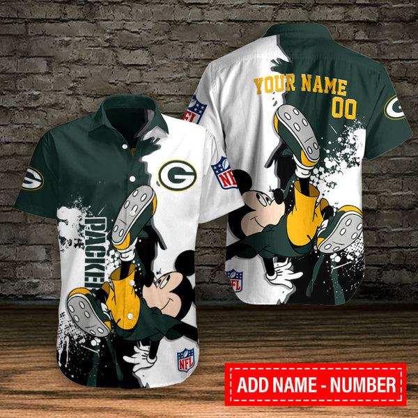 Green Bay Packers 2 (74) Personalized Hawaiian Button down shirt