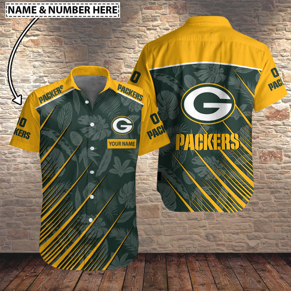 Green Bay Packers 2 (67) Personalized Hawaiian Button down shirt
