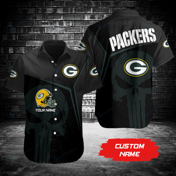 Green Bay Packers 2 (80) Personalized Hawaiian Button down shirt