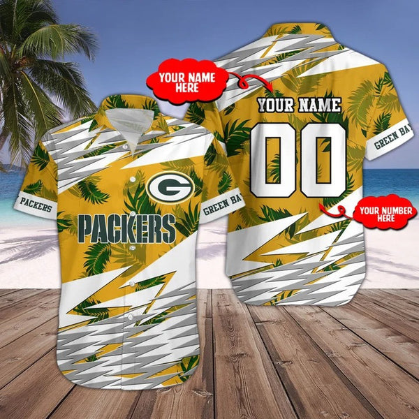 Green Bay Packers 2 (69) Personalized Hawaiian Button down shirt