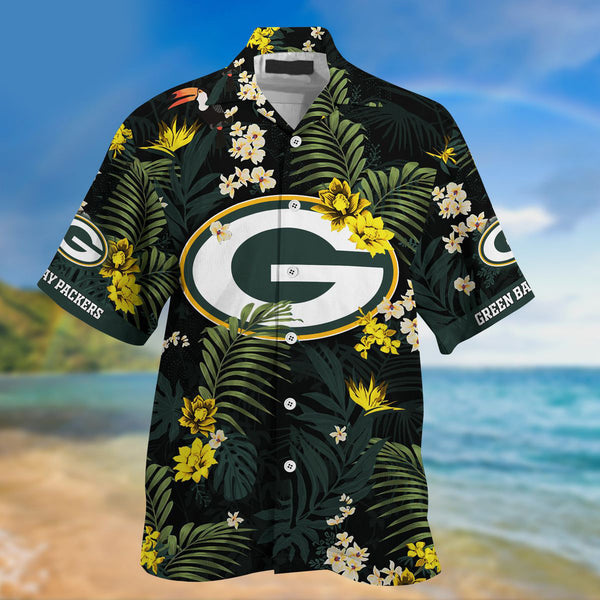 Green Bay Packers 2 (70) Personalized Hawaiian Button down shirt