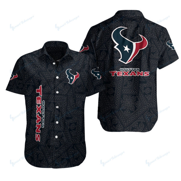 Houston Texans 2 (4) Personalized Hawaiian Button down shirt