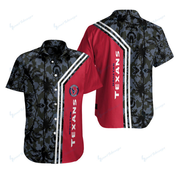 Houston Texans 2 (3) Personalized Hawaiian Button down shirt