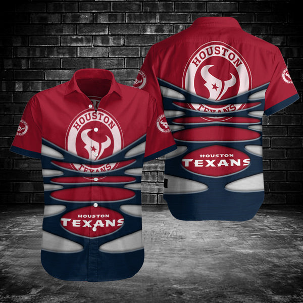 Houston Texans 2 (21) Personalized Hawaiian Button down shirt