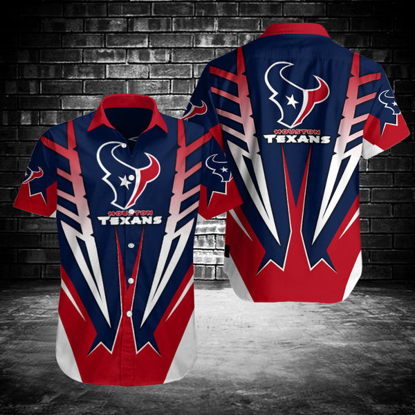 Houston Texans 2 (18) Personalized Hawaiian Button down shirt