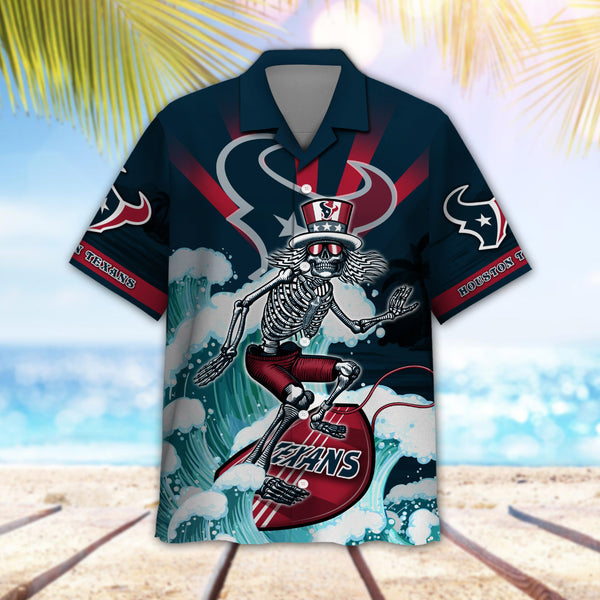 Houston Texans 2 (14) Personalized Hawaiian Button down shirt