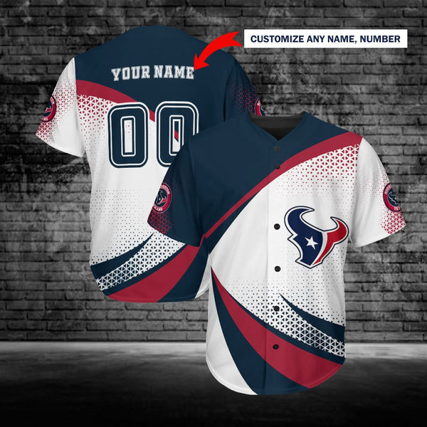 Houston Texans Personalized Baseball Jersey 014