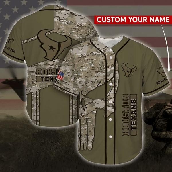 Houston Texans Personalized Baseball Jersey 025