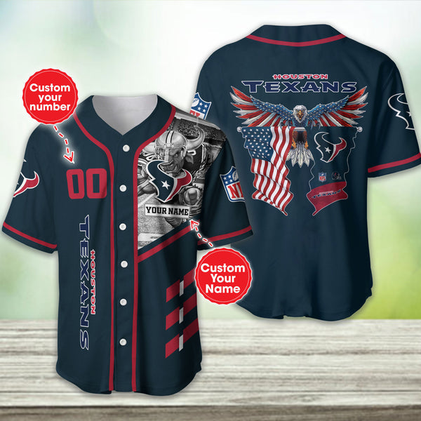 Houston Texans Personalized Baseball Jersey 033