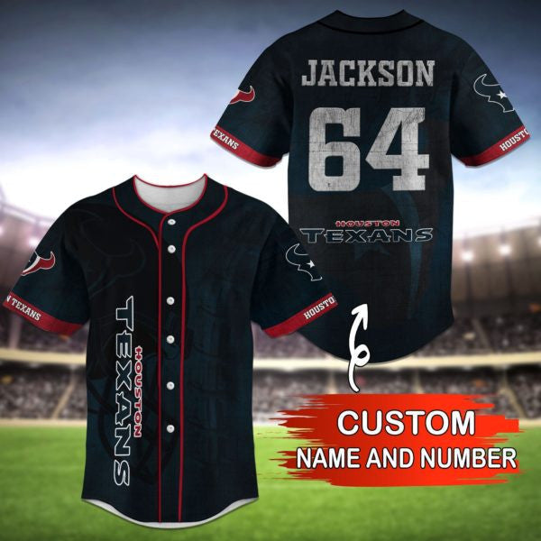 Houston Texans Personalized Baseball Jersey 034