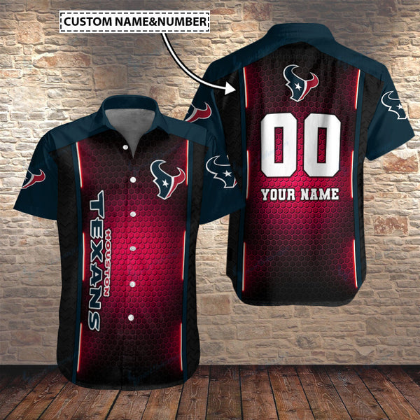Houston Texans 2 (26) Personalized Hawaiian Button down shirt