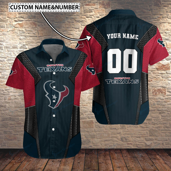 Houston Texans 2 (28) Personalized Hawaiian Button down shirt