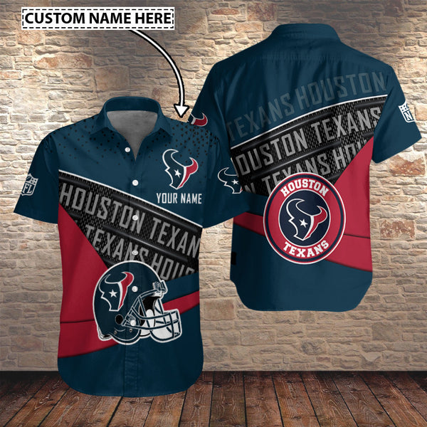 Houston Texans 2 (33) Personalized Hawaiian Button down shirt