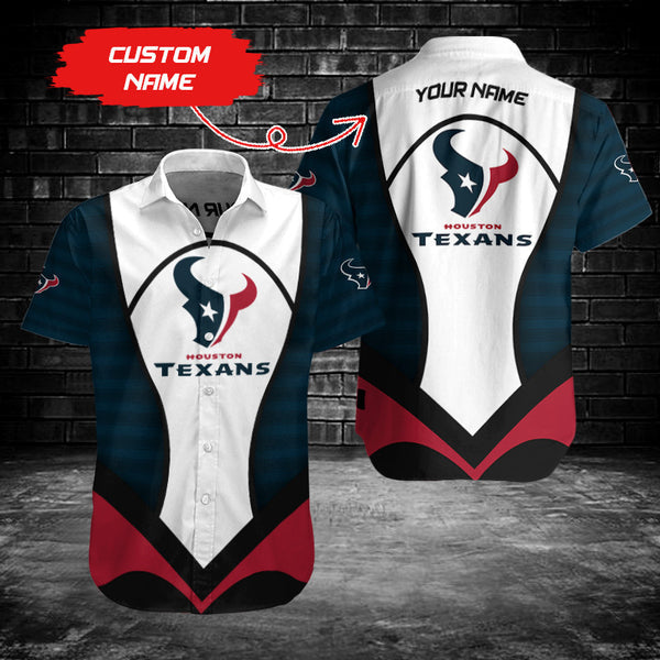 Houston Texans 2 (40) Personalized Hawaiian Button down shirt