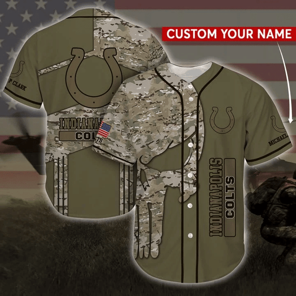 Indianapolis Colts Personalized Baseball Jersey 013