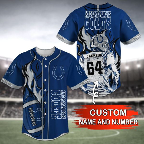 Indianapolis Colts Personalized Baseball Jersey 018
