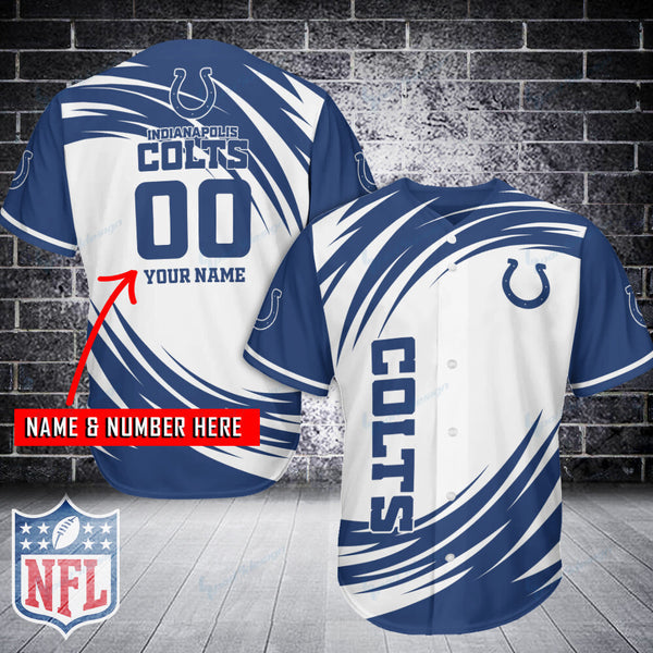 Indianapolis Colts Personalized Baseball Jersey 016