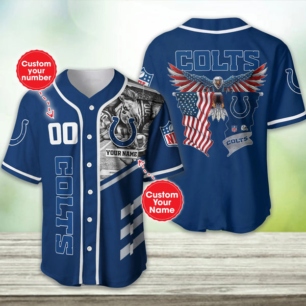 Indianapolis Colts Personalized Baseball Jersey 028