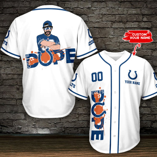 Indianapolis Colts Personalized Baseball Jersey 027