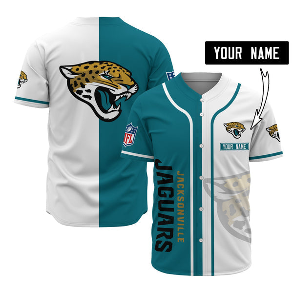 Jacksonville Jaguars Personalized Baseball Jersey 016