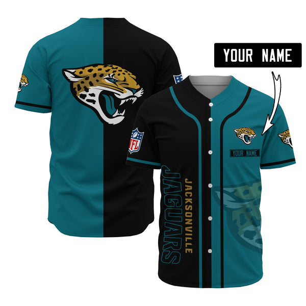 Jacksonville Jaguars Personalized Baseball Jersey 016