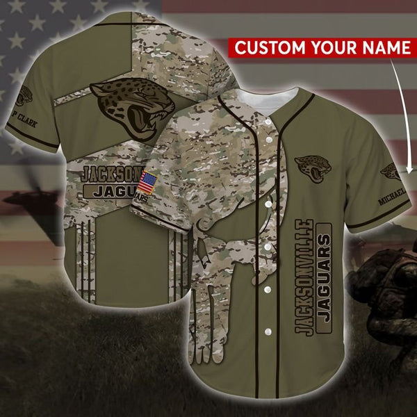 Jacksonville Jaguars Personalized Baseball Jersey 034