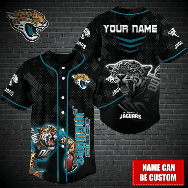 Jacksonville Jaguars Personalized Baseball Jersey 031
