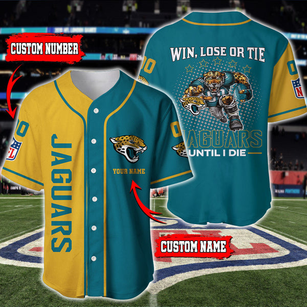 Jacksonville Jaguars Personalized Baseball Jersey 028