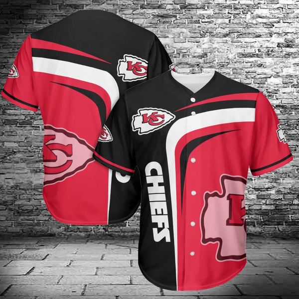 Kansas City Chiefs Personalized Baseball Jersey 017