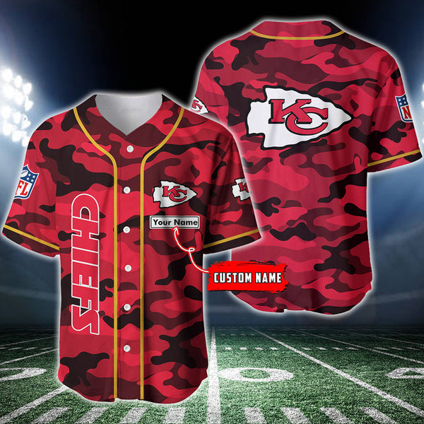 Kansas City Chiefs Personalized Baseball Jersey 033