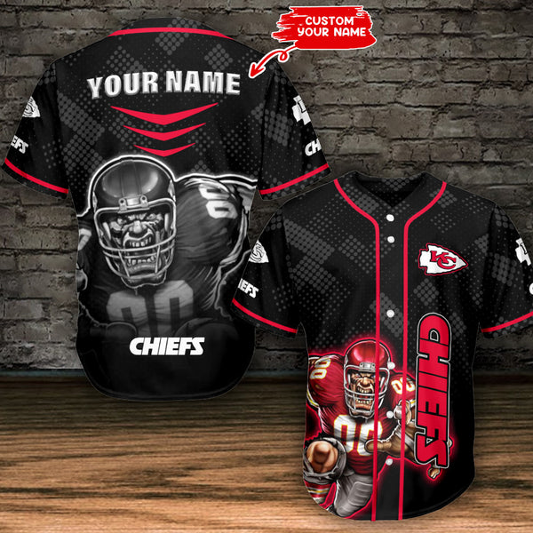 Kansas City Chiefs Personalized Baseball Jersey 030