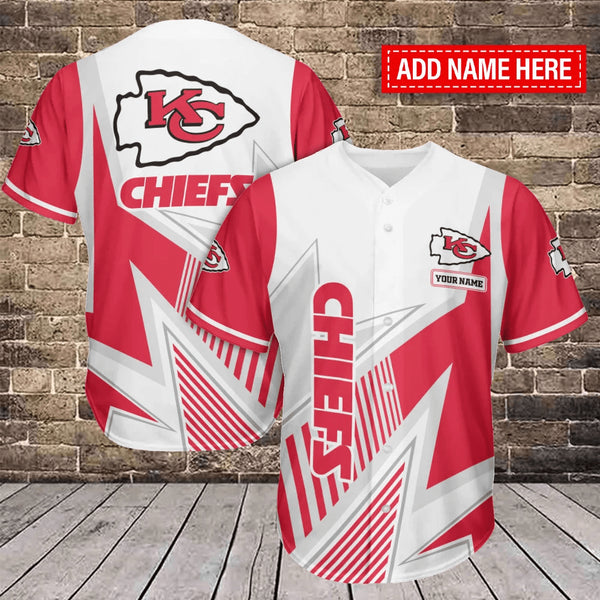 Kansas City Chiefs Personalized Baseball Jersey 026