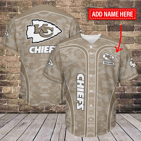 Kansas City Chiefs Personalized Baseball Jersey 027