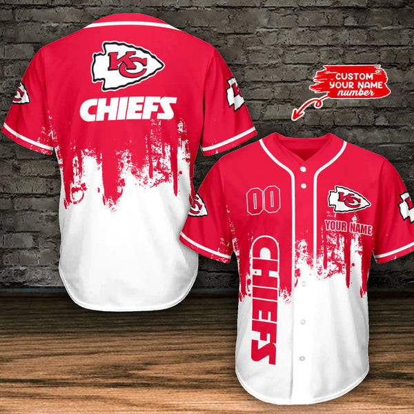 Kansas City Chiefs Personalized Baseball Jersey 041