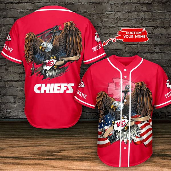 Kansas City Chiefs Personalized Baseball Jersey 042