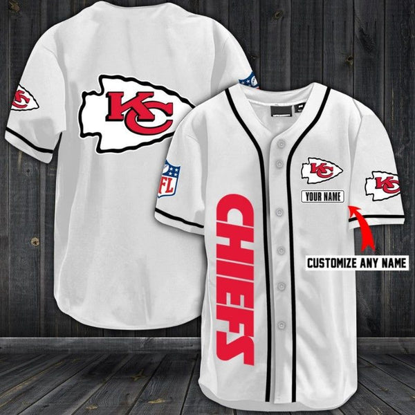Kansas City Chiefs Personalized Baseball Jersey 037