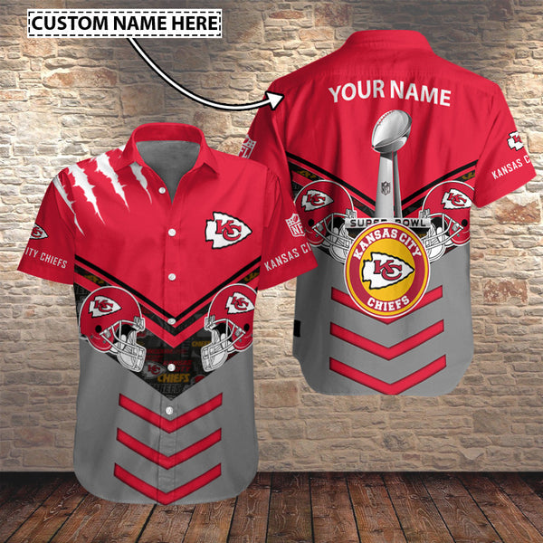 Kansas City Chiefs 2 (45) Personalized Hawaiian Button down shirt