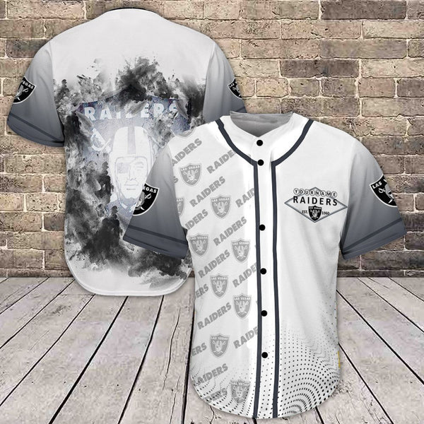 Las Vegas Raiders Personalized Baseball Jersey 025