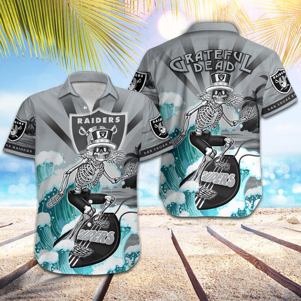 Las Vegas Raiders 2 (77) Personalized Hawaiian Button down shirt