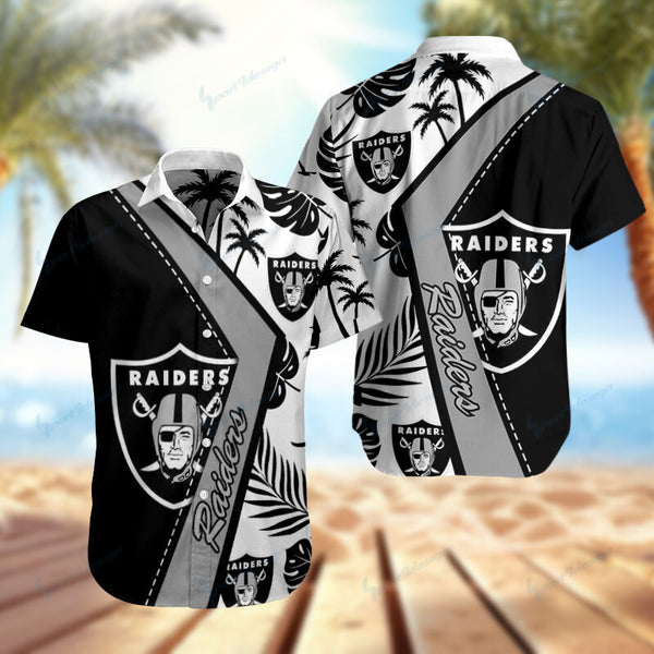 Las Vegas Raiders 2(81) Personalized Hawaiian Button down shirt