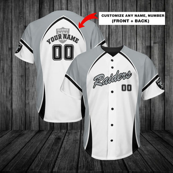 Las Vegas Raiders Personalized Baseball Jersey 028