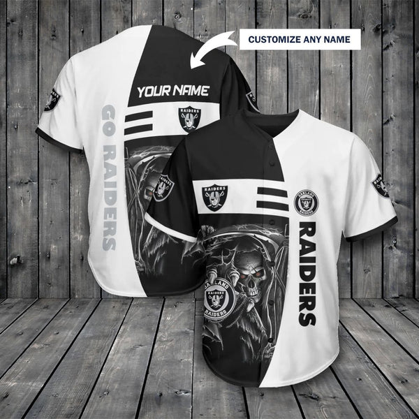 Las Vegas Raiders Personalized Baseball Jersey 030