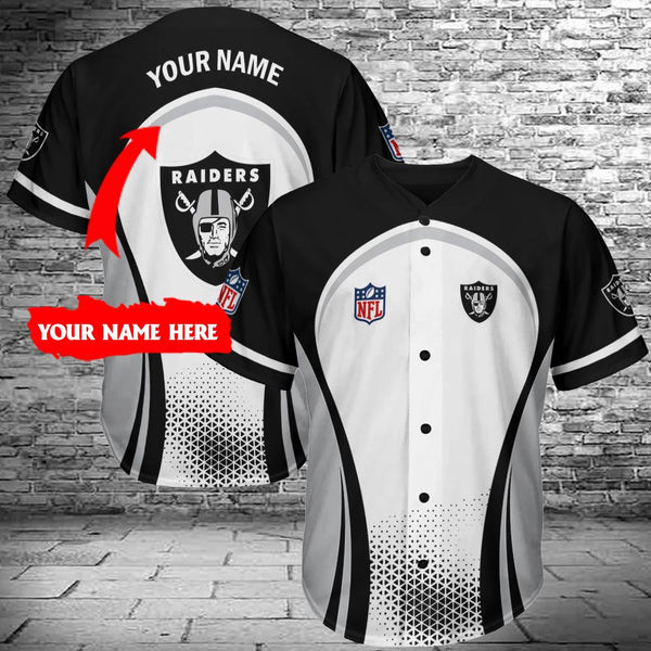 Las Vegas Raiders Personalized Baseball Jersey 026