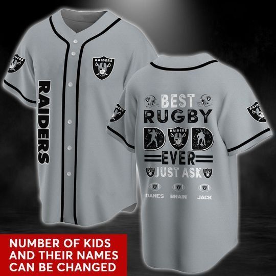 Las Vegas Raiders Personalized Baseball Jersey 036