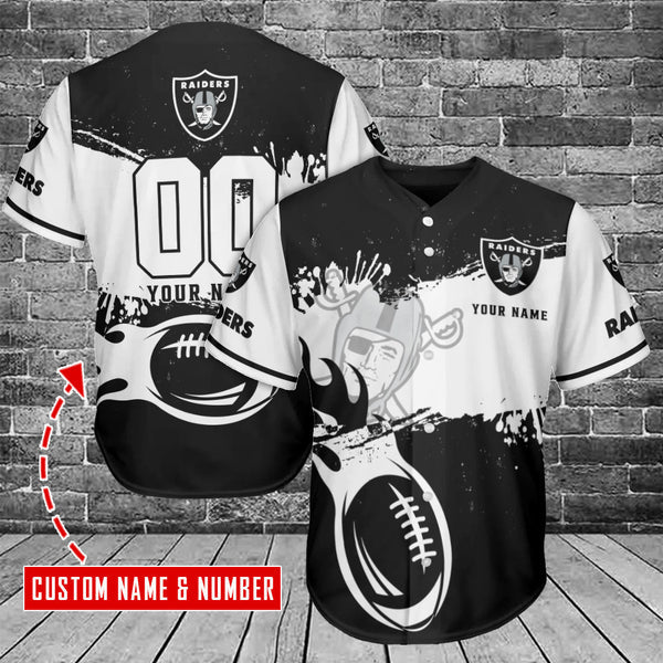 Las Vegas Raiders Personalized Baseball Jersey 042