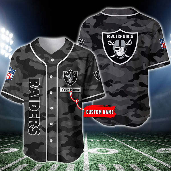 Las Vegas Raiders Personalized Baseball Jersey 043